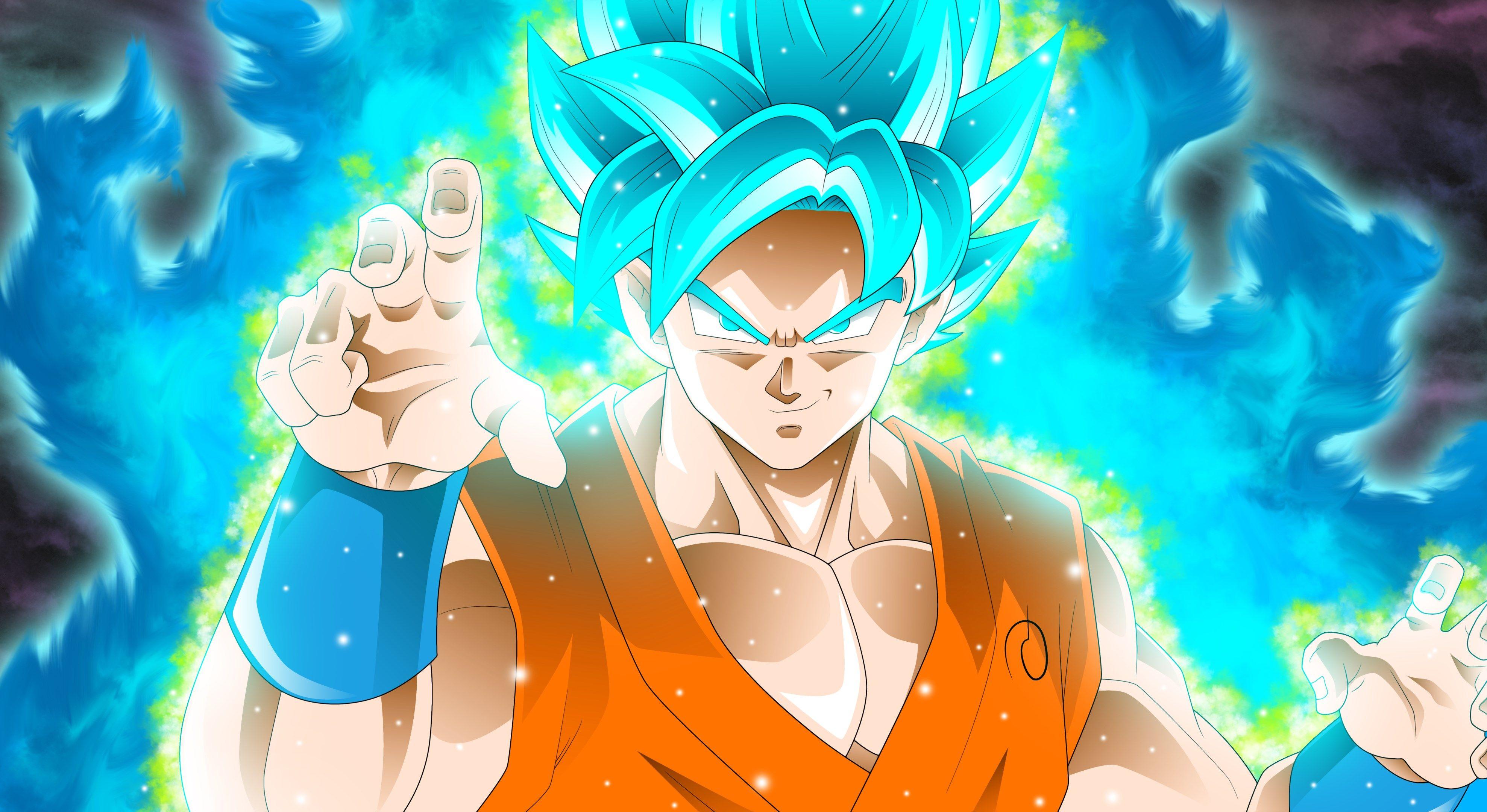 Goku Super Saiyan Blue Wallpaper 4k ~ Broly Super Saiyajin Legendario ...