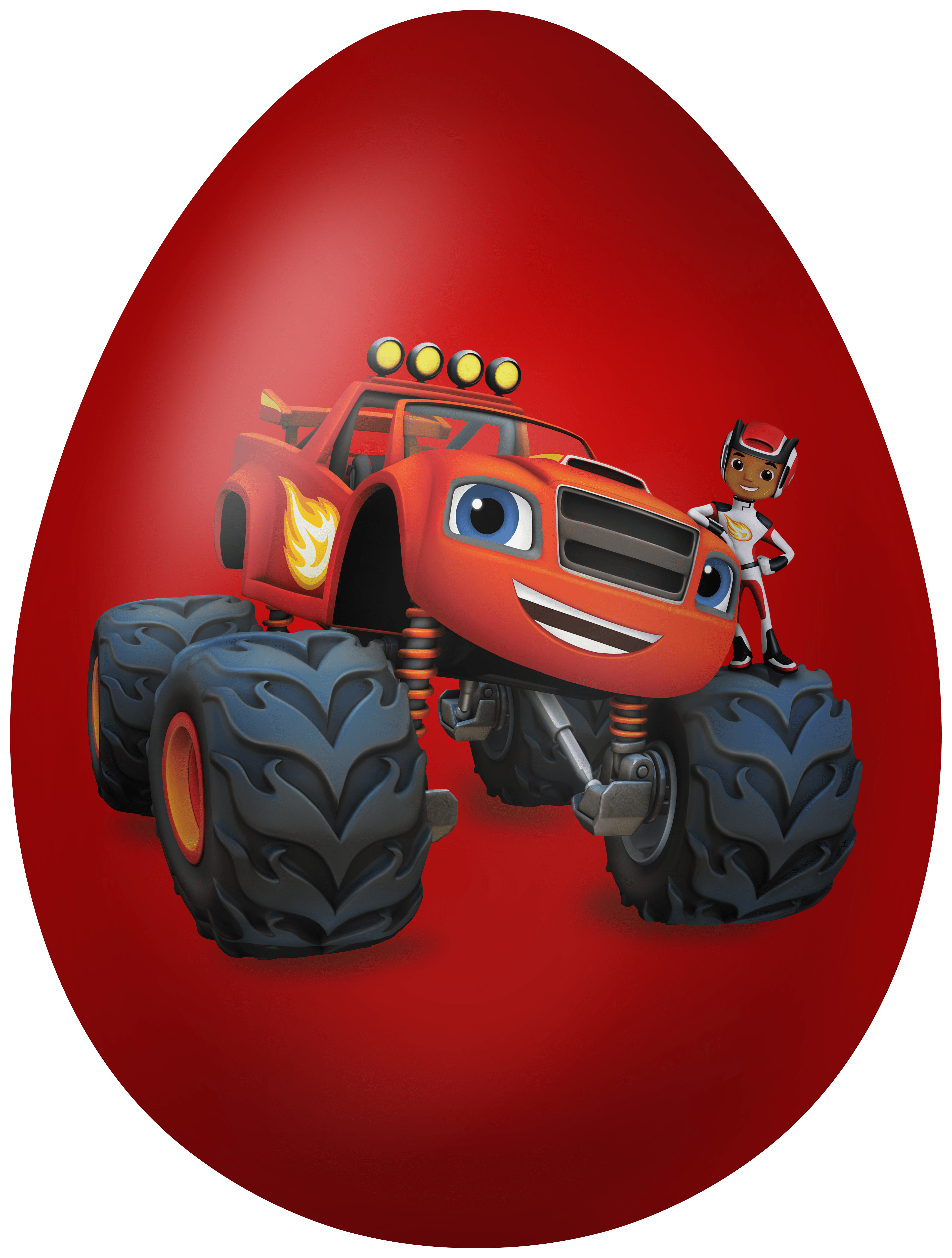 3786x5000 Blaze and the Monster Machines Easter Egg Clipart Image