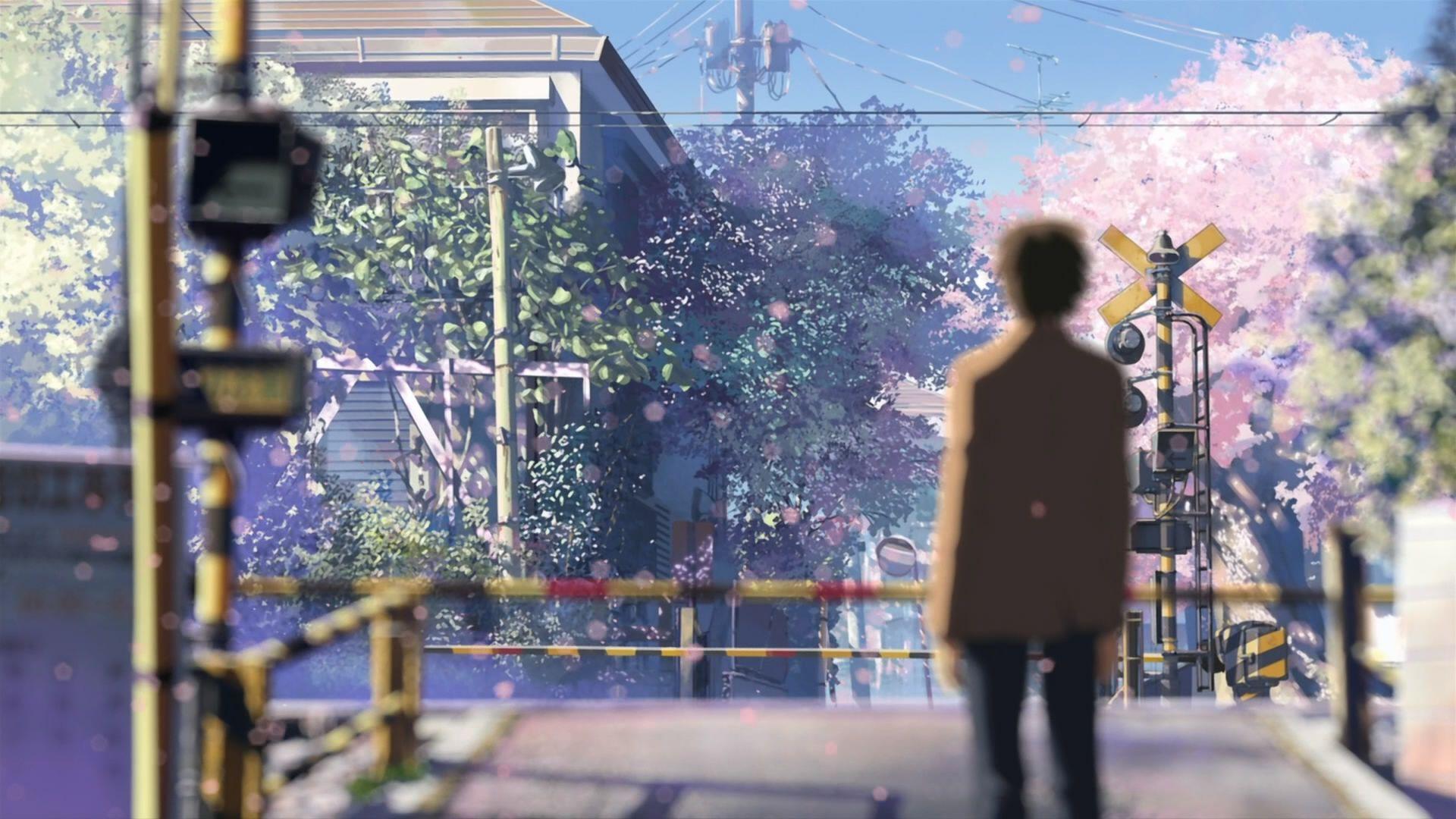 1920x1080 Makoto Shinkai 5 Centimeters Per Second railroad crossing