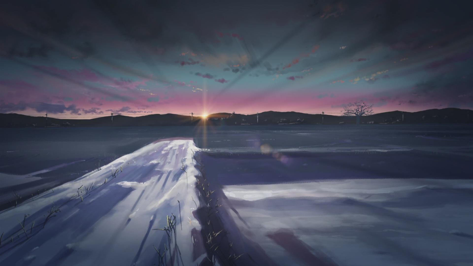 1920x1080 Centimeters Per Second Shinkai Wallpaper