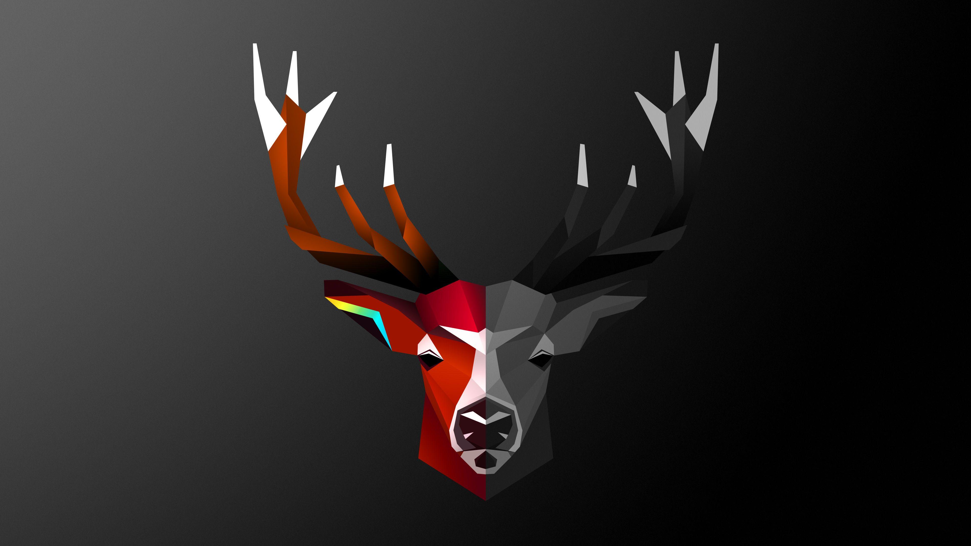 3840x2160 Wallpaper 4k Abstract Deer 4k 4k Wallpaper, Abstract Wallpaper