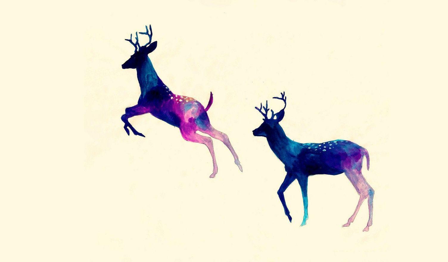1504x881 deer artwork 1504x881 wallpaper High Quality Wallpaper, High