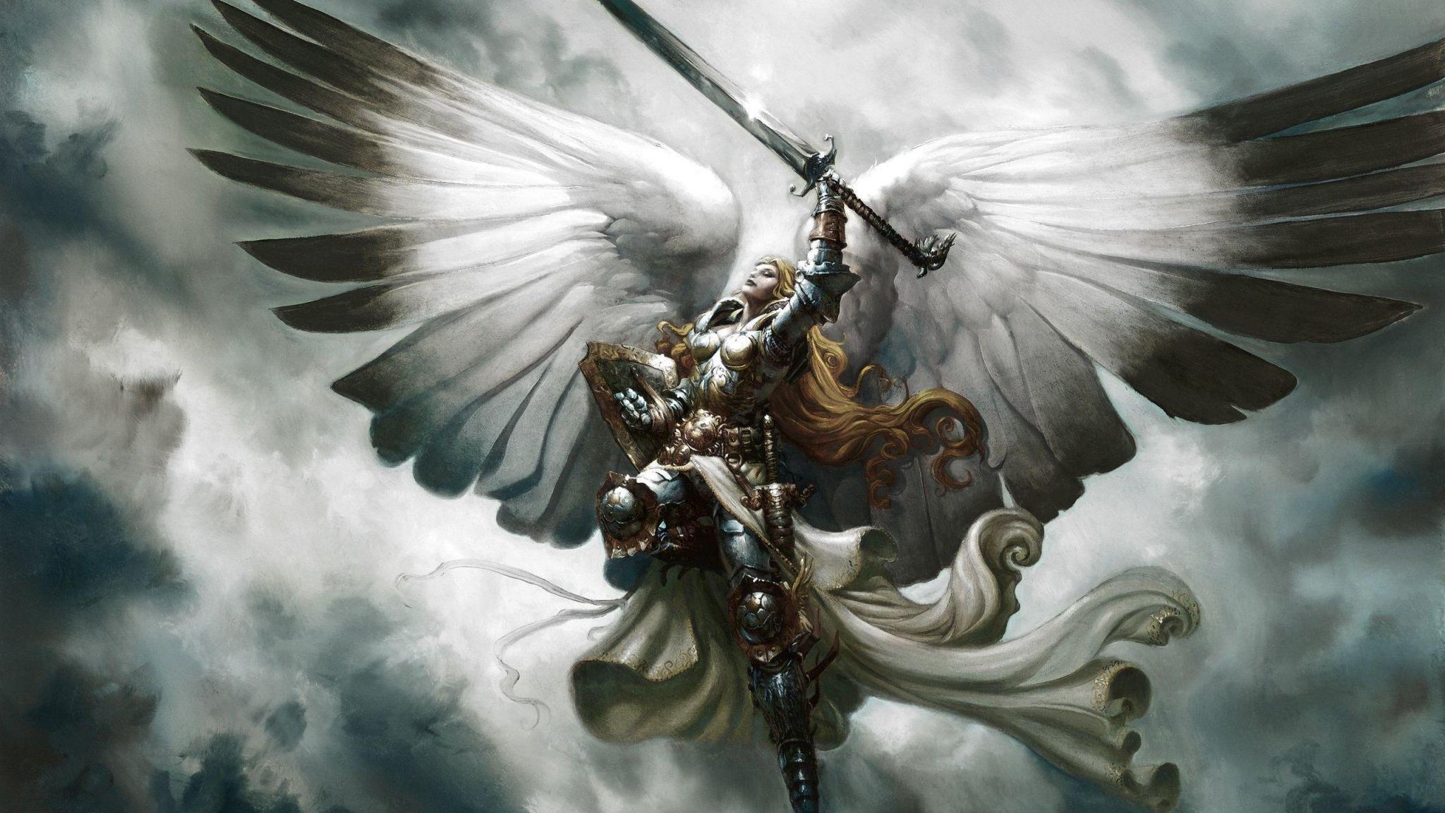 2048x1152 Angels HD Desktop Wallpaper