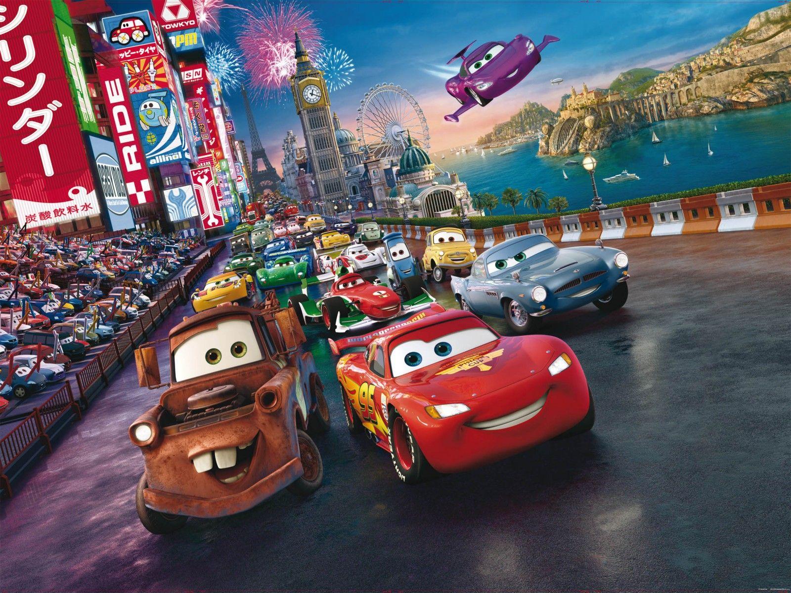 1600x1200 Disney Mural XL Photo Wallpaper Cars Lightning McQueen