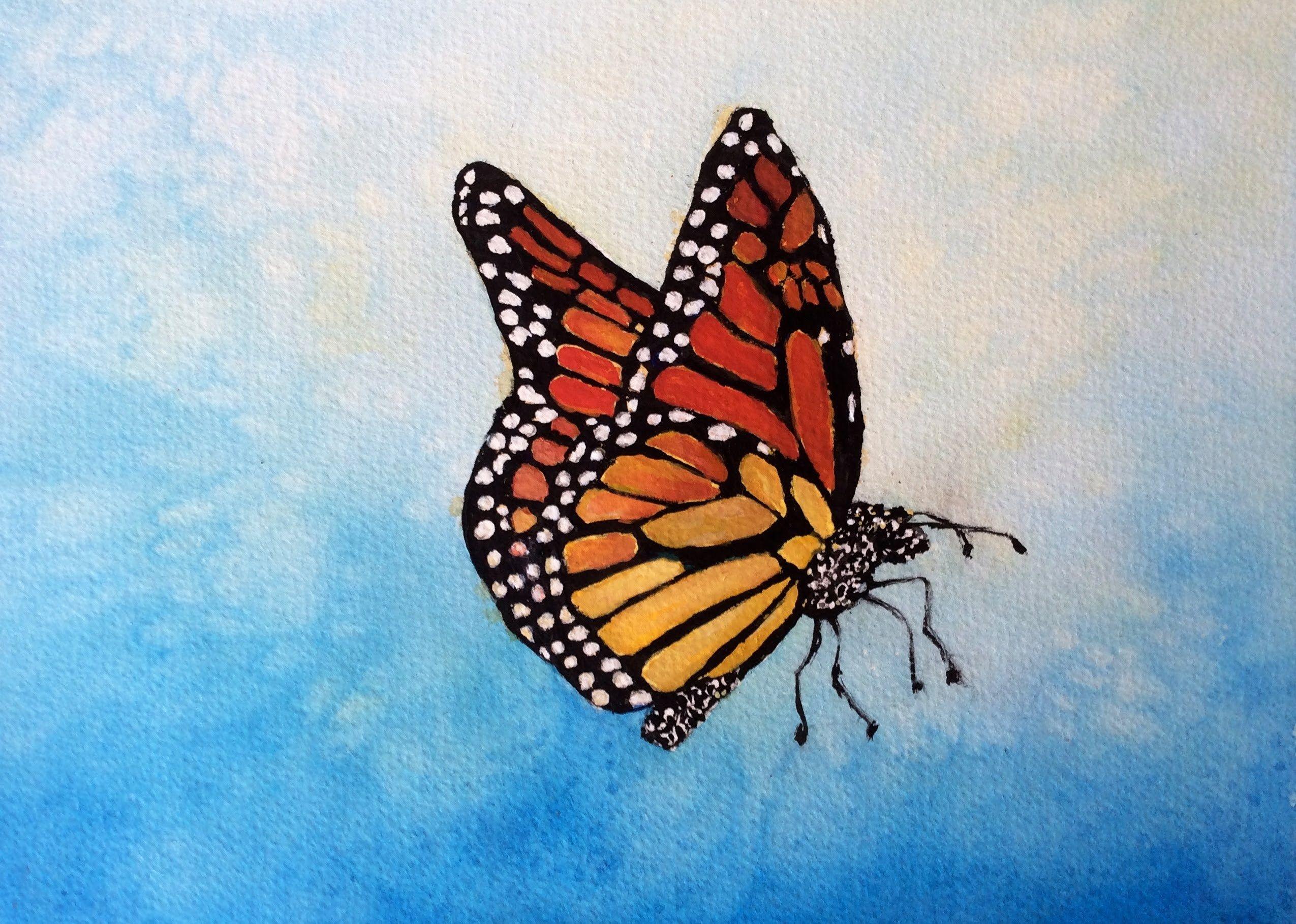 2550x1819 monarch butterfly art wallpaper. Mocah.org HD Wallpaper