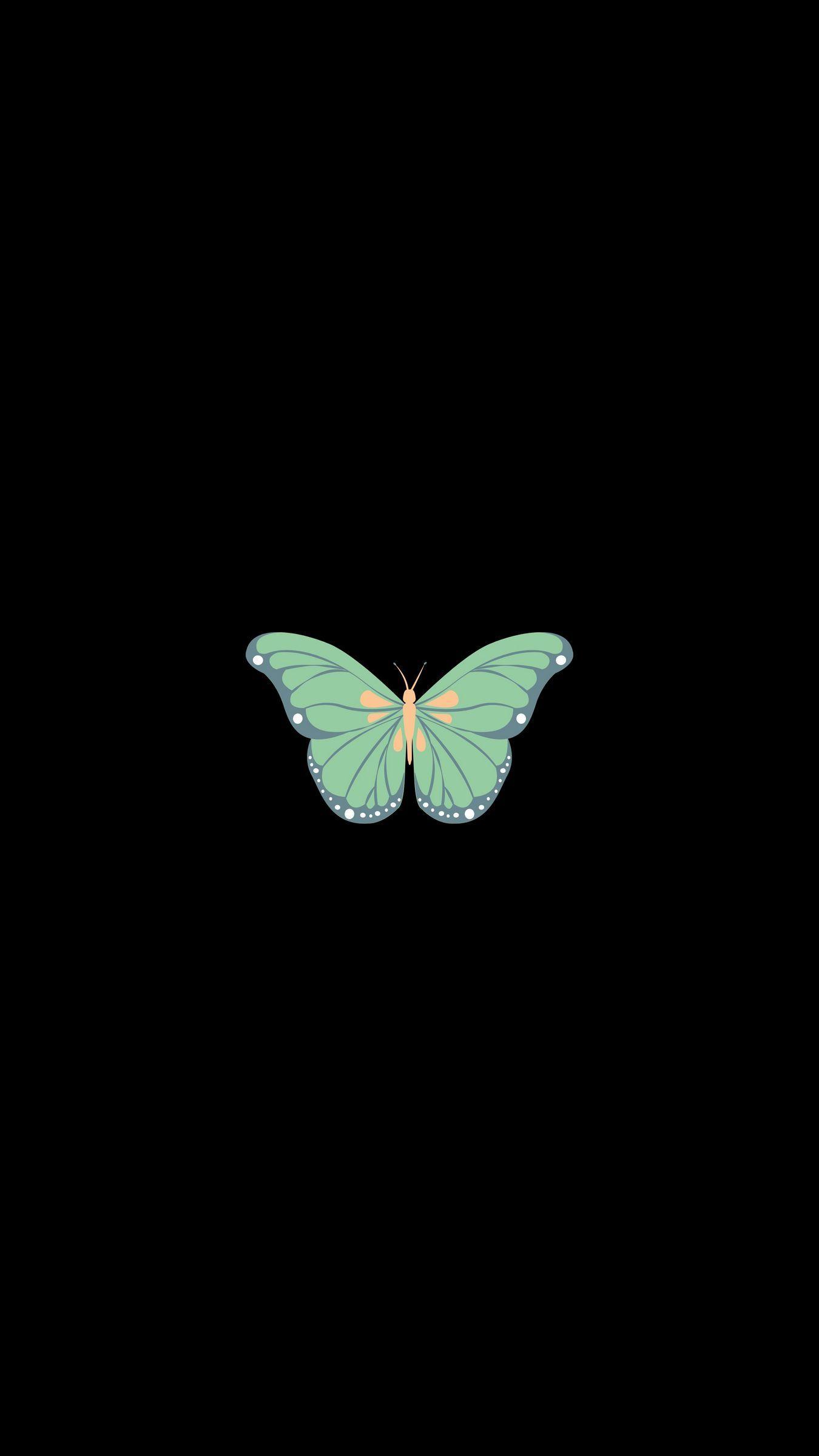1350x2400 Download wallpaper 1350x2400 butterfly, art, vector, minimalism