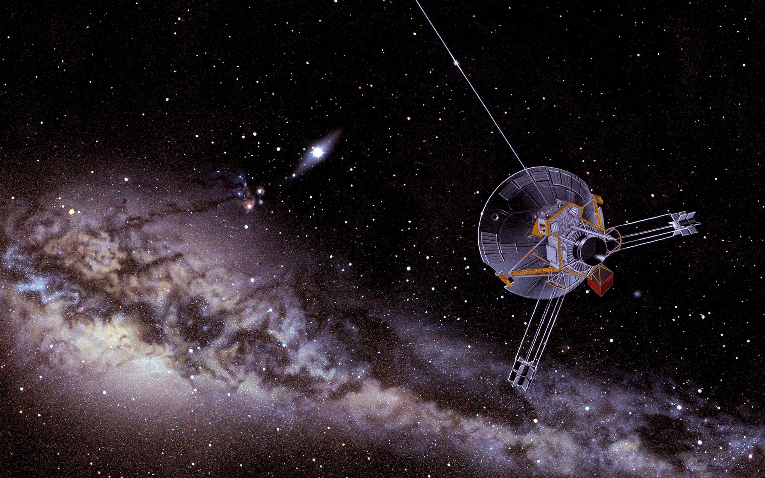 2560x1600 Download wallpaper 2560x1600 spaceship, interstellar space, galaxy