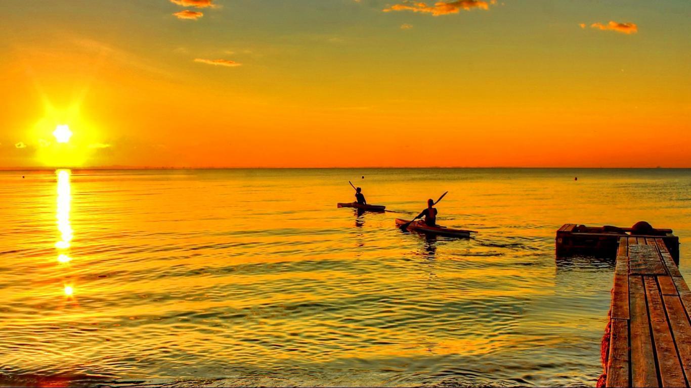 1366x768 Sunrise Wallpaper For Desktop