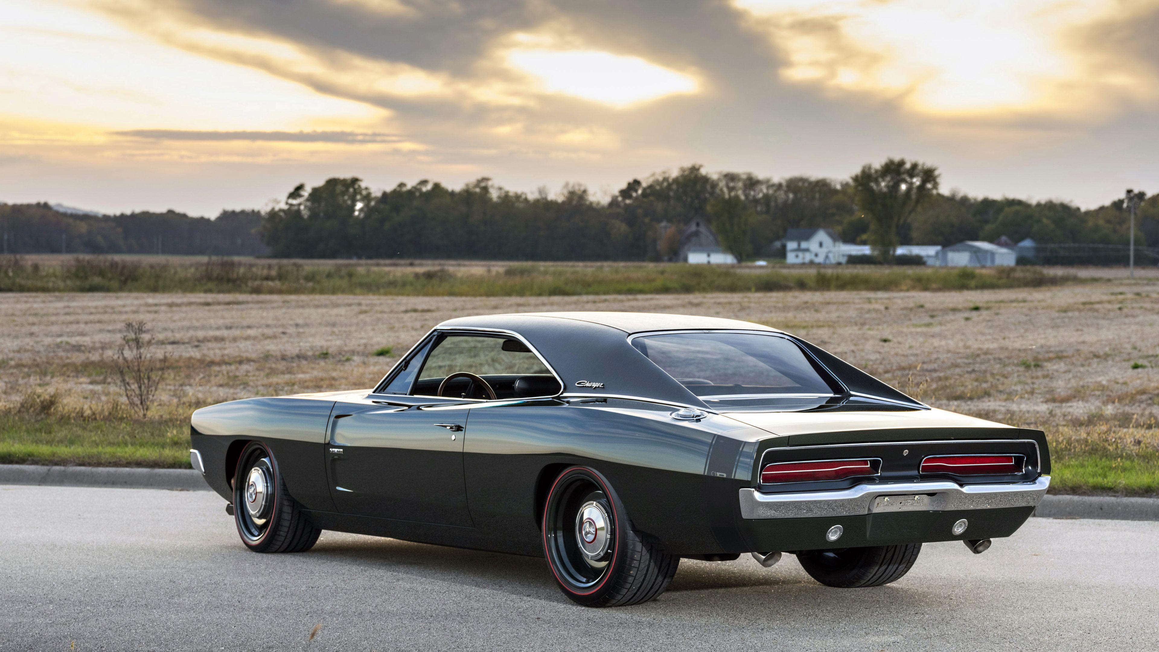 3840x2160 Wallpaper 4k 1969 Ringbrothers Dodge Charger Defector Rear View 4k