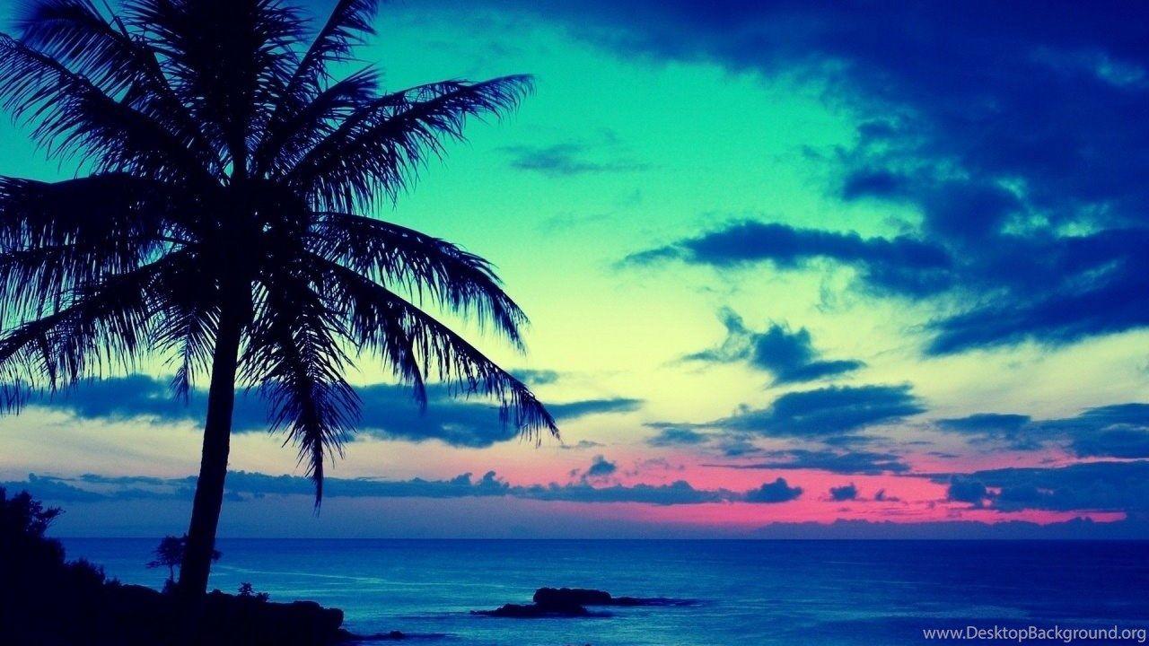 1280x720 Tropical Sunrise HD Desktop Wallpaper : High Definition