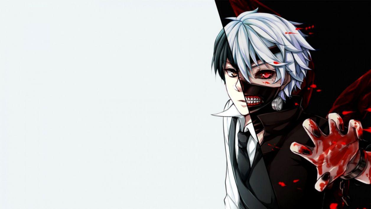 Download wallpaper 1920x1080 ken kaneki, angry, anime boy, full hd