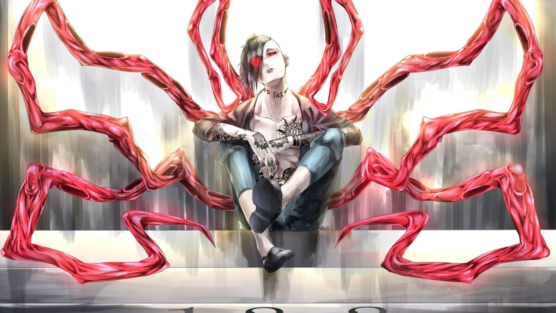 1920x1080 Download 1920x1080 wallpaper tatto, anime, uta, tokyo ghoul, full