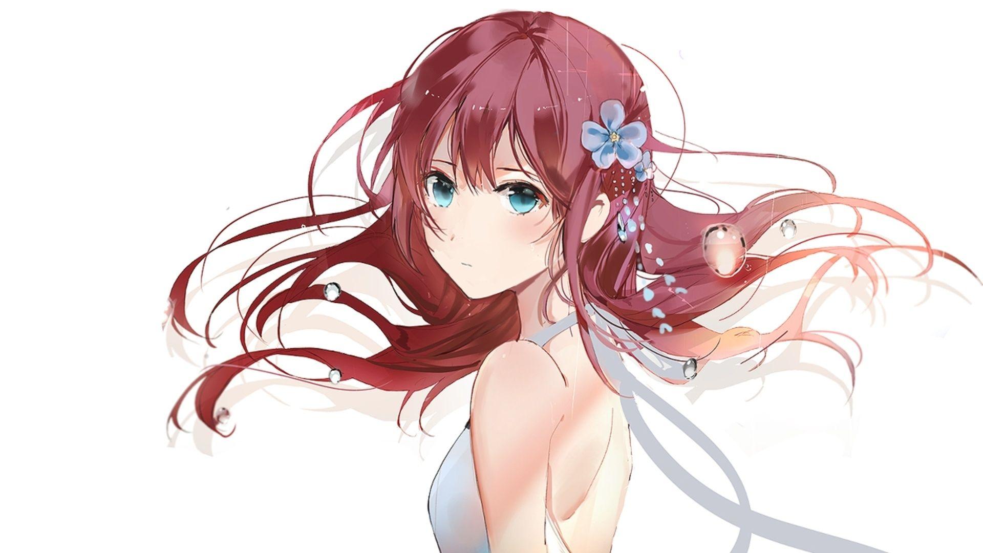 1920x1080 Desktop wallpaper blue eye, anime girl, beautiful, HD image