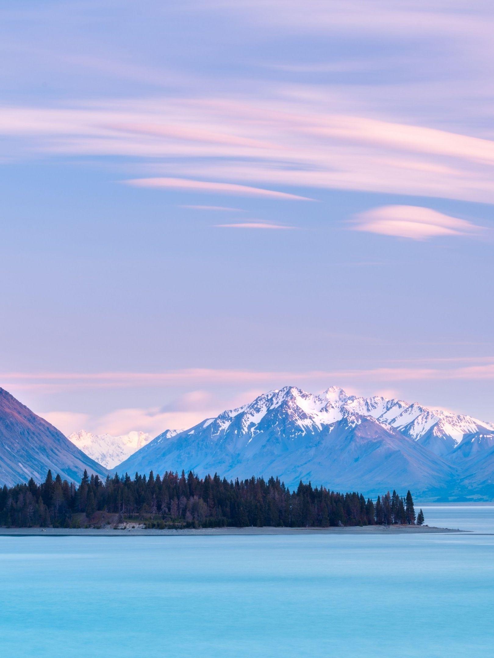 1620x2160 Cloudy Mountains in Lake Tekapo New Zealand 1620x2160