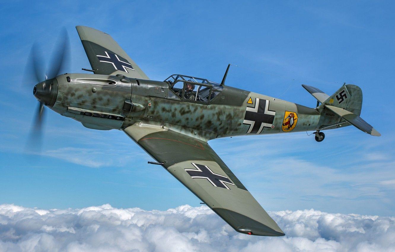 1332x850 Wallpaper Bf Messerschmitt, Me- Air force, The Second World War, Luftwaffe, Messerschmitt Bf.109E image for desktop, section авиация