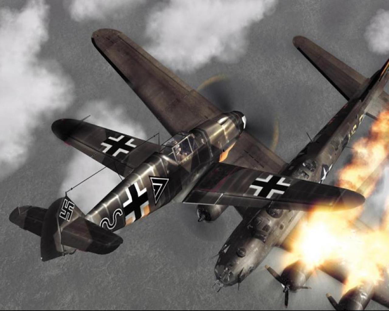 1280x1024 image Airplane Messerschmitt Bf 109 Painting Art Aviation