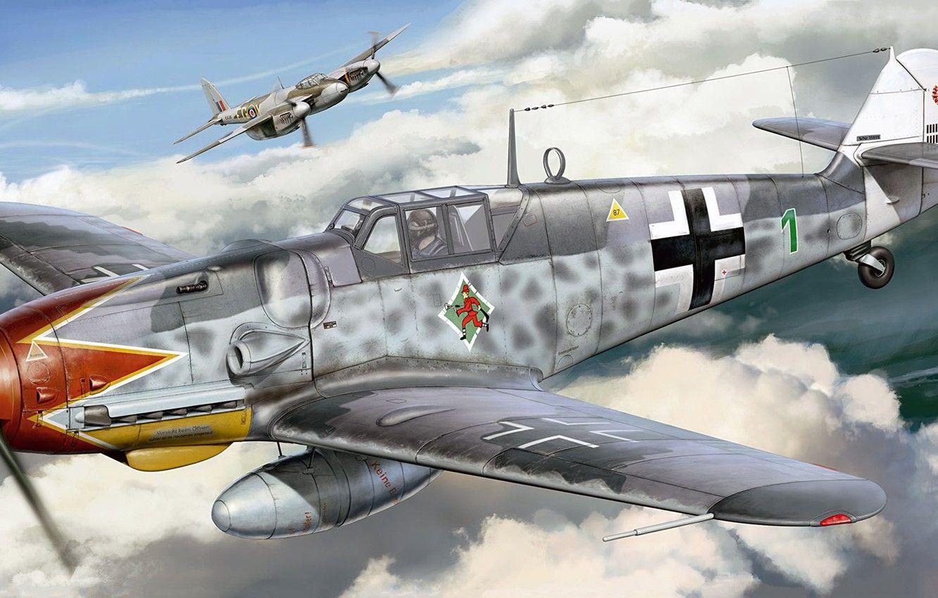 1332x850 Wallpaper Messerschmitt, Bf. Luftwaffe, Single Engine Piston Fighter Low, The Most Popular Model BF BF109 G 6 Image For Desktop, Section авиация