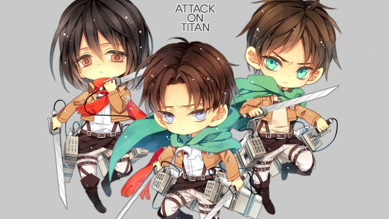 Attack On Titan Chibi Wallpapers Top Free Attack On Titan Chibi Backgrounds Wallpaperaccess