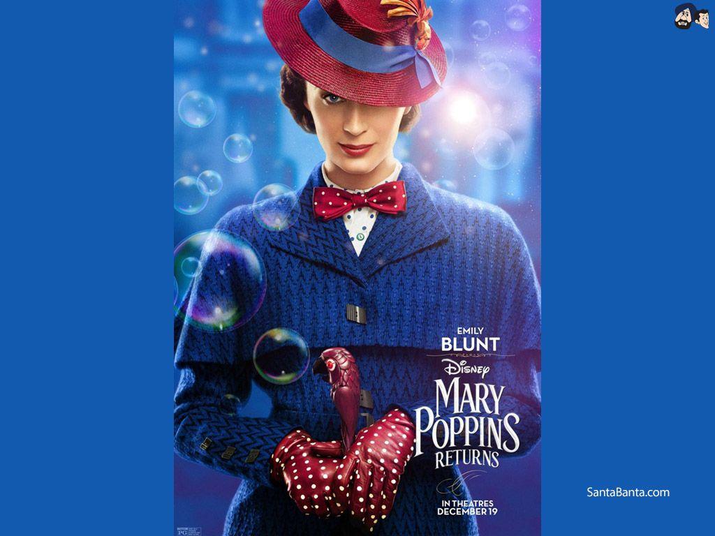 1024x768 Mary Poppins Returns Movie Wallpaper