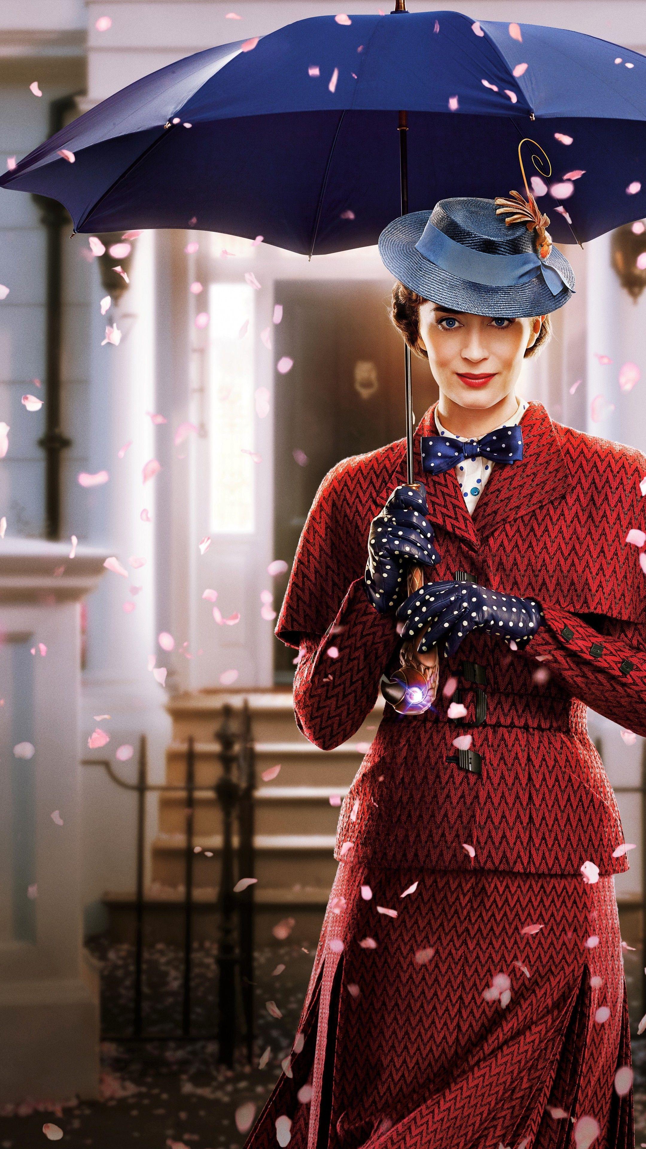 2160x3840 Wallpaper Mary Poppins Returns, Emily Blunt, poster, 8K, Movies