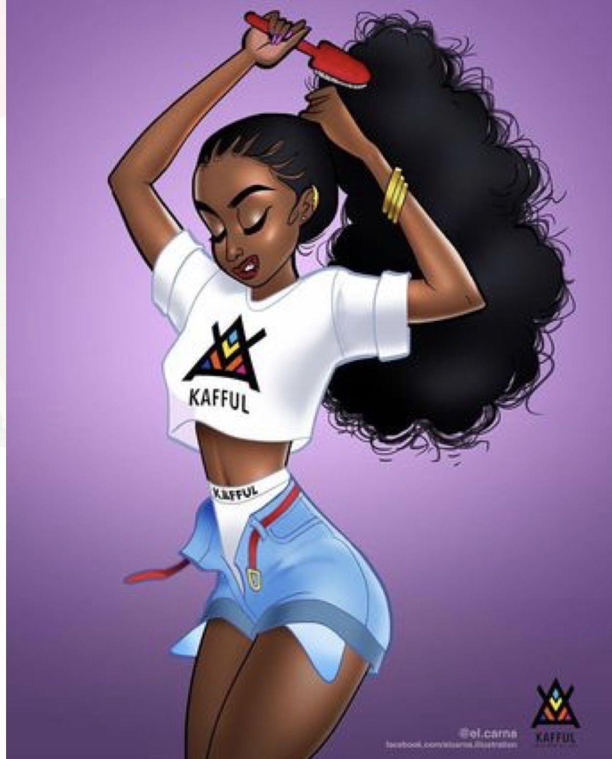 Black Cartoon Girl Wallpapers - ntbeamng