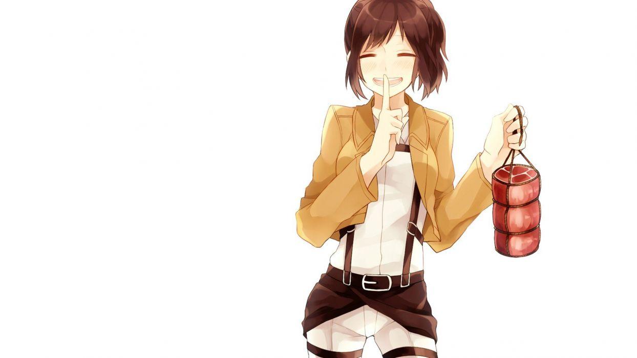1244x700 Simple background white background Shingeki no Kyojin Sasha Blouse