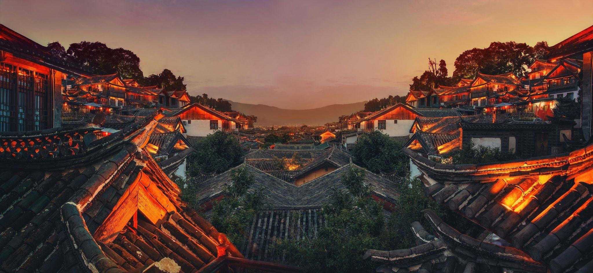 2048x943 Li Jiang, China, HQ Background. HD wallpaper Gallery. Gallsource.com. Lijiang, China world, World heritage sites