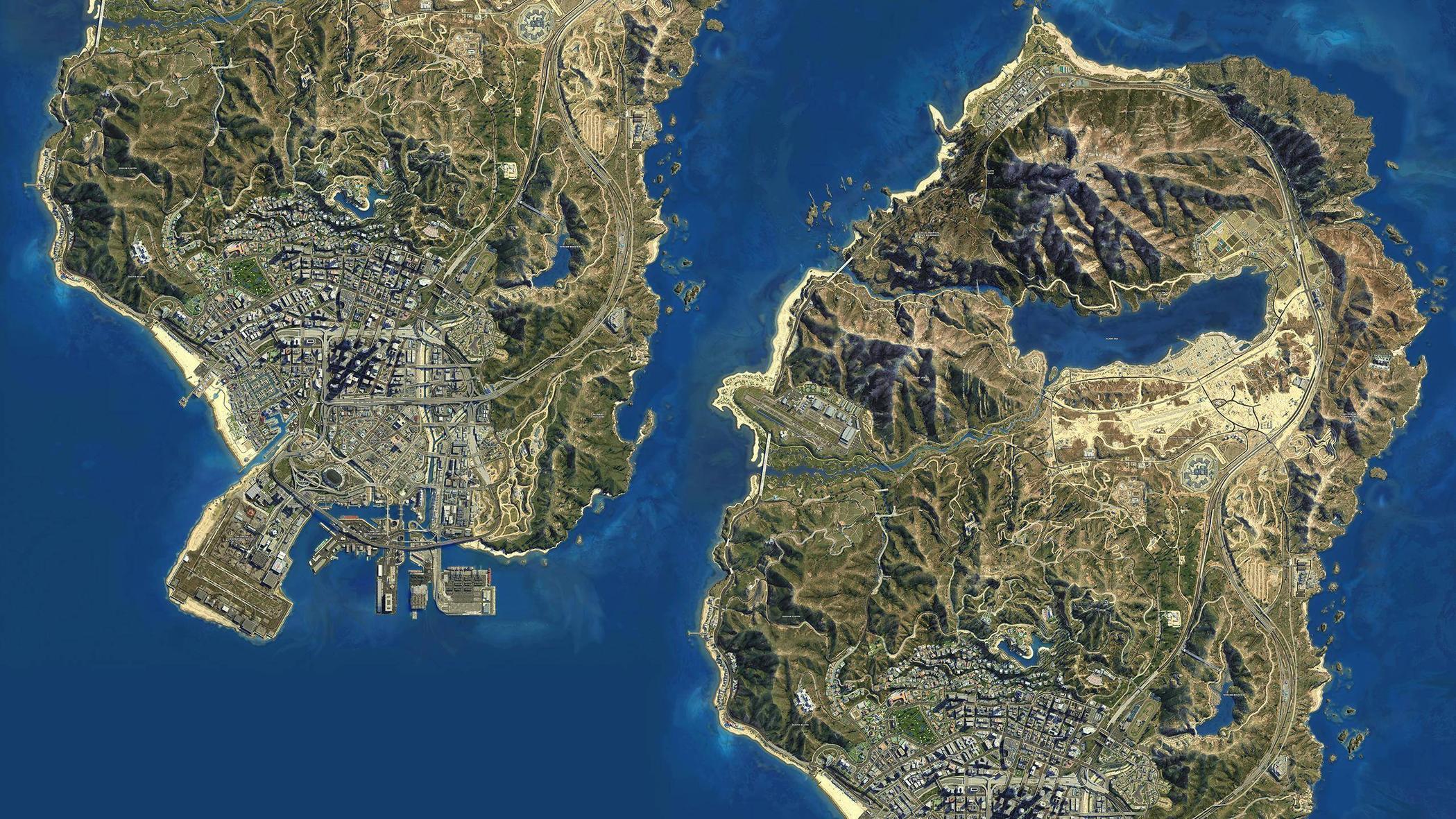 GTA:V San Andreas 3D Map - 3D model by v7x (@v7x) [fe9ddaa]
