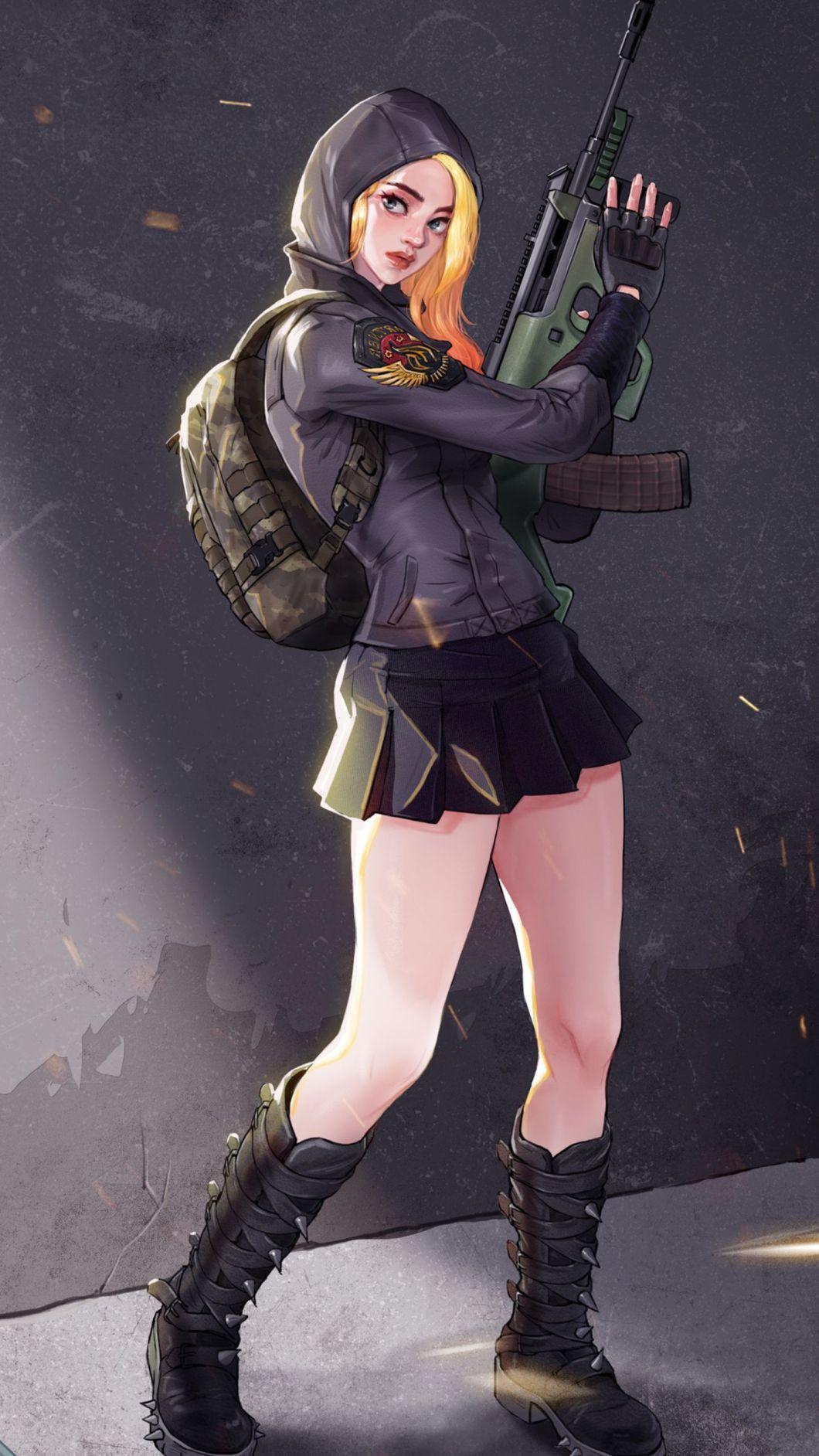 1060x1884 4K Anime Girl Wallpaper
