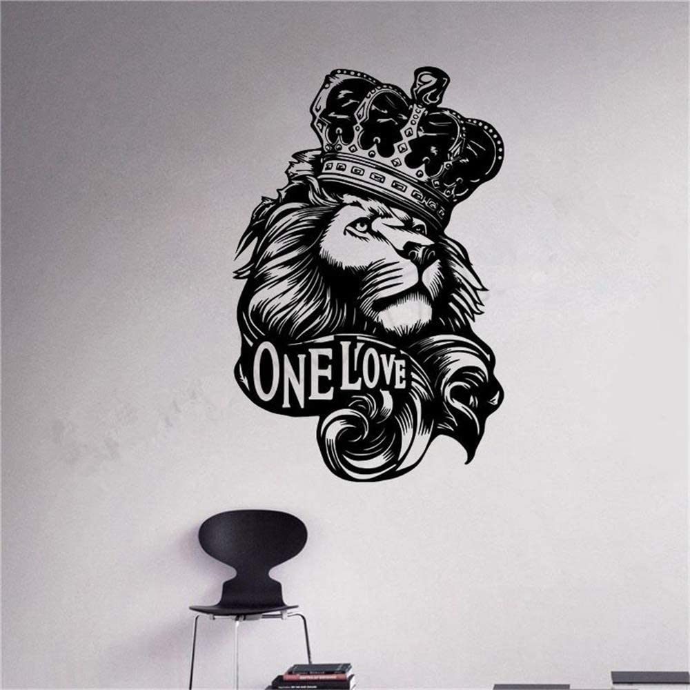 1000x1000 Wall Decal Sticker Lion Zion One Love Bob Marley