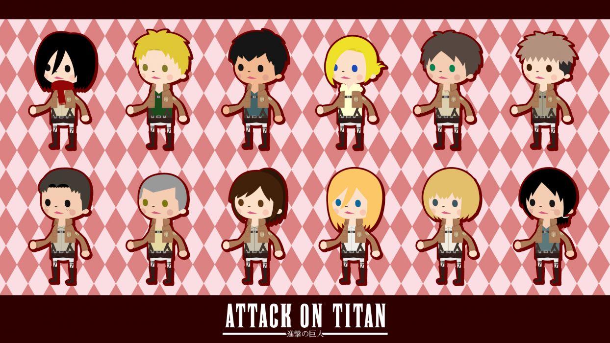 1244x700 Shingeki no Kyojin 104th Trainees Squad chibi wallpaperx1080