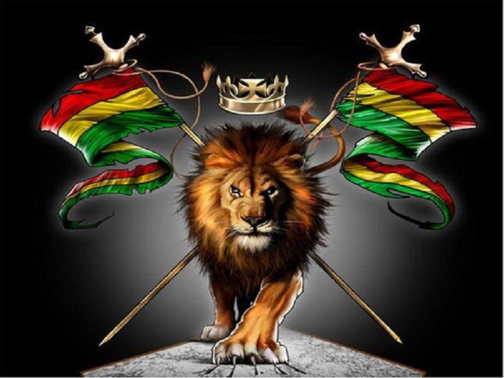 1024x768 Lion Rasta Wallpaper