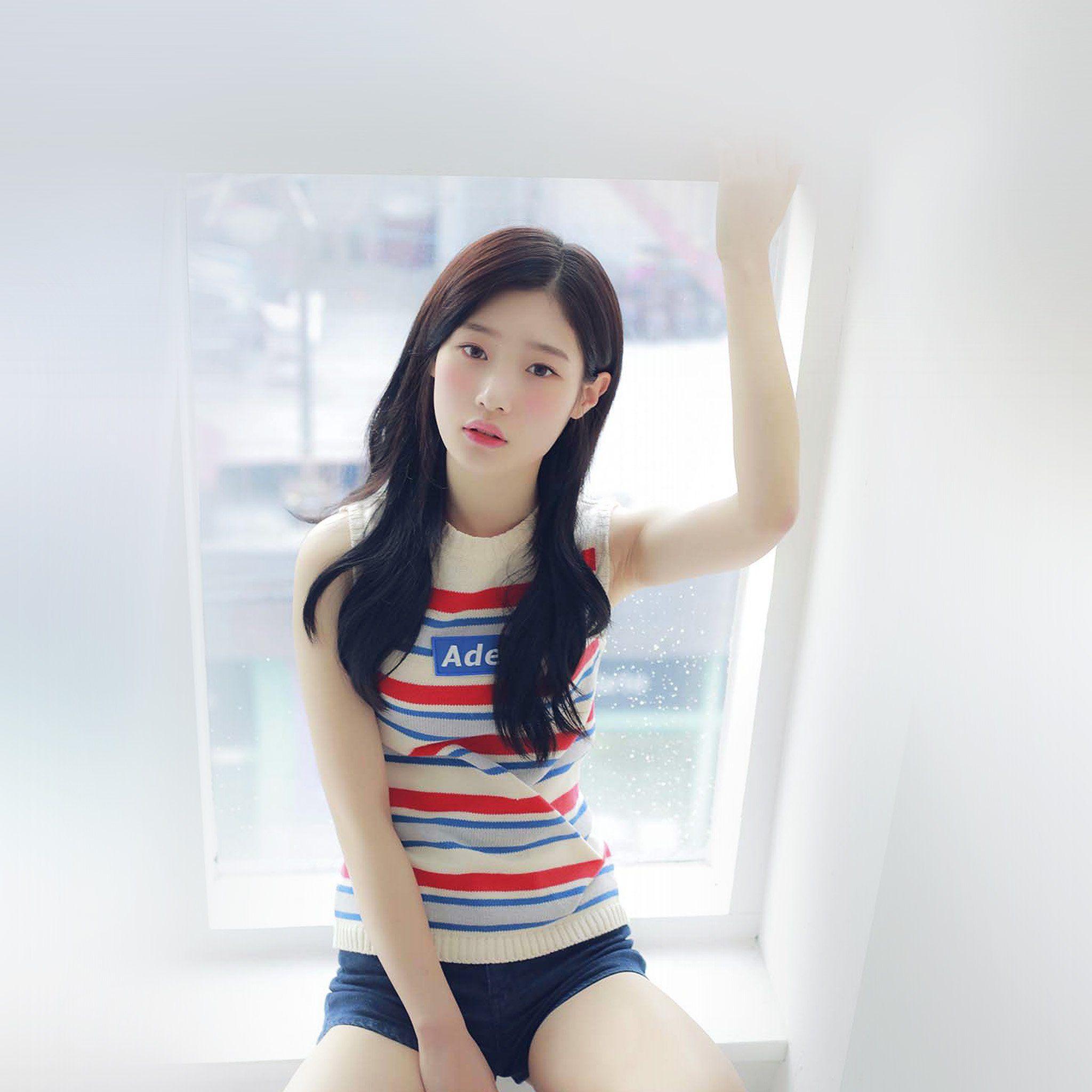 2048x2048 Chaeyeon Ioi Kpop Girl White Cute iPad Air Wallpaper Free Download