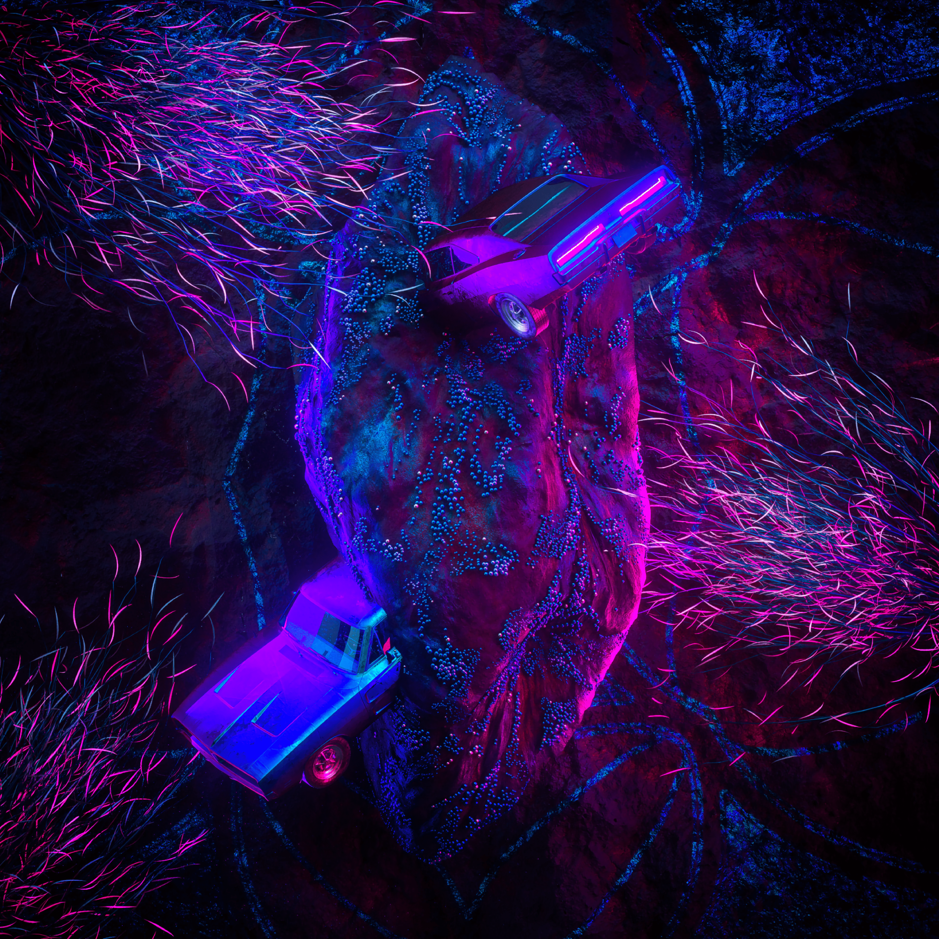 3000x3000 Download Wallpaper 3000x3000 Cars, Surrealism, Art, Sci Fi HD Background