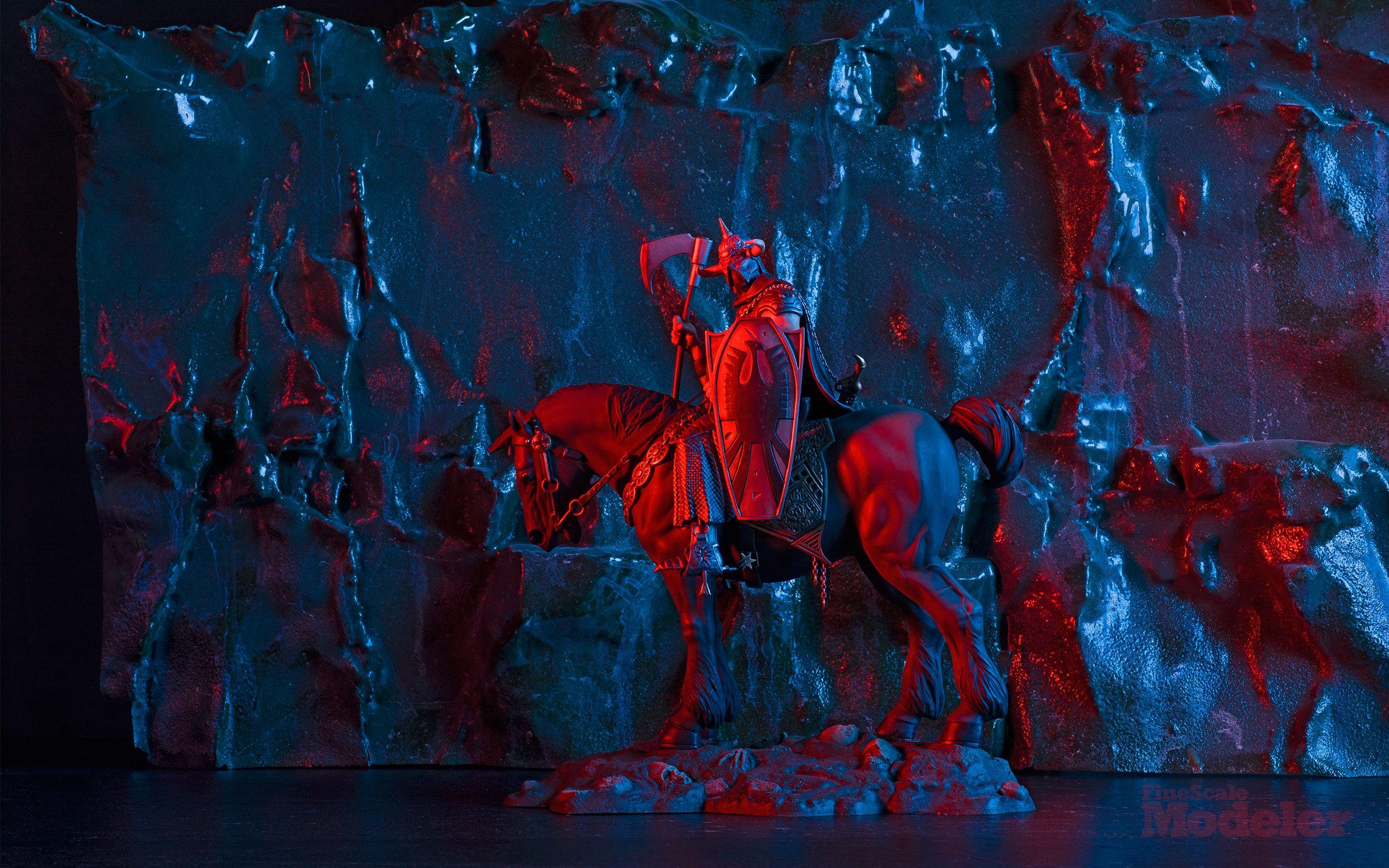 2520x1575 Free computer desktop wallpaper of Moebius' Frank Frazetta's Death Dealer figure. FineScale Modeler Magazine