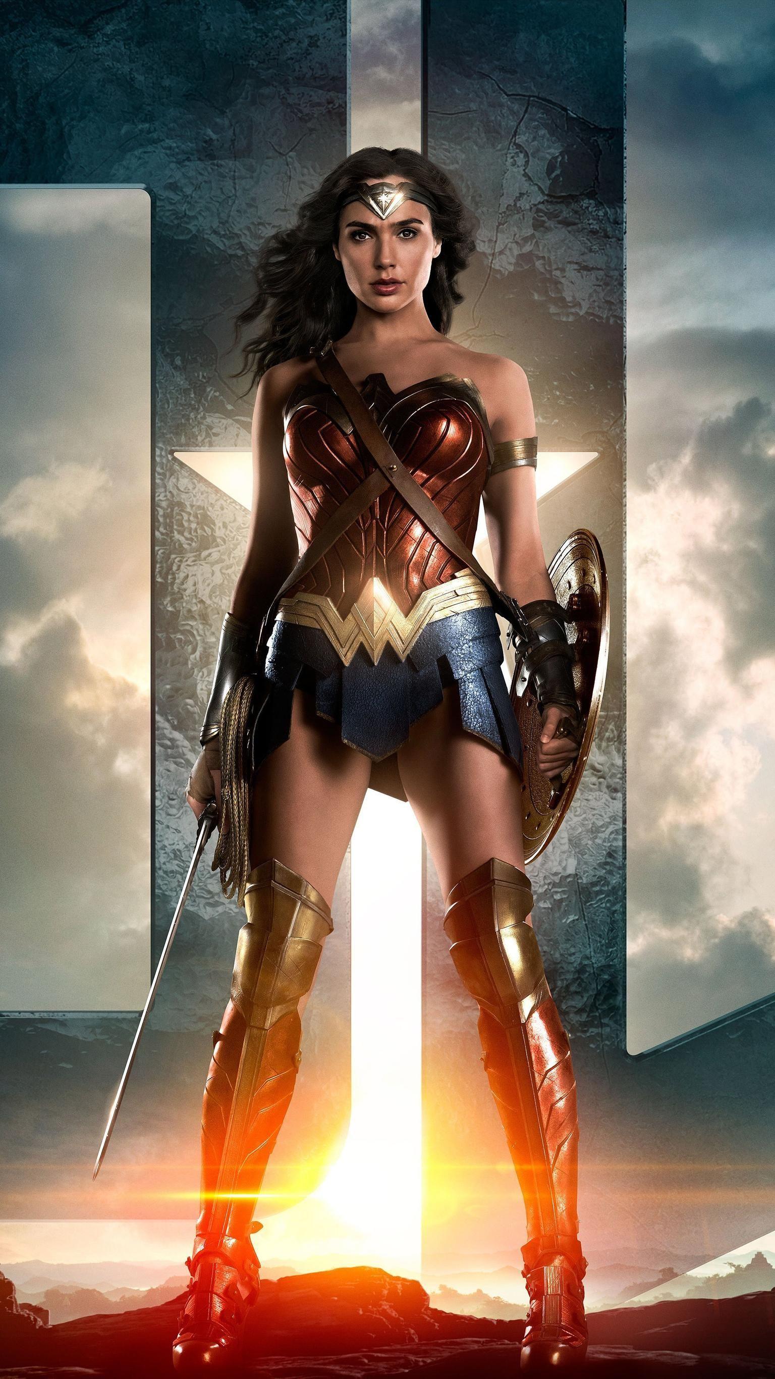 1536x2732 Justice League (2017) Phone Wallpaper. Wonder woman, Mujer