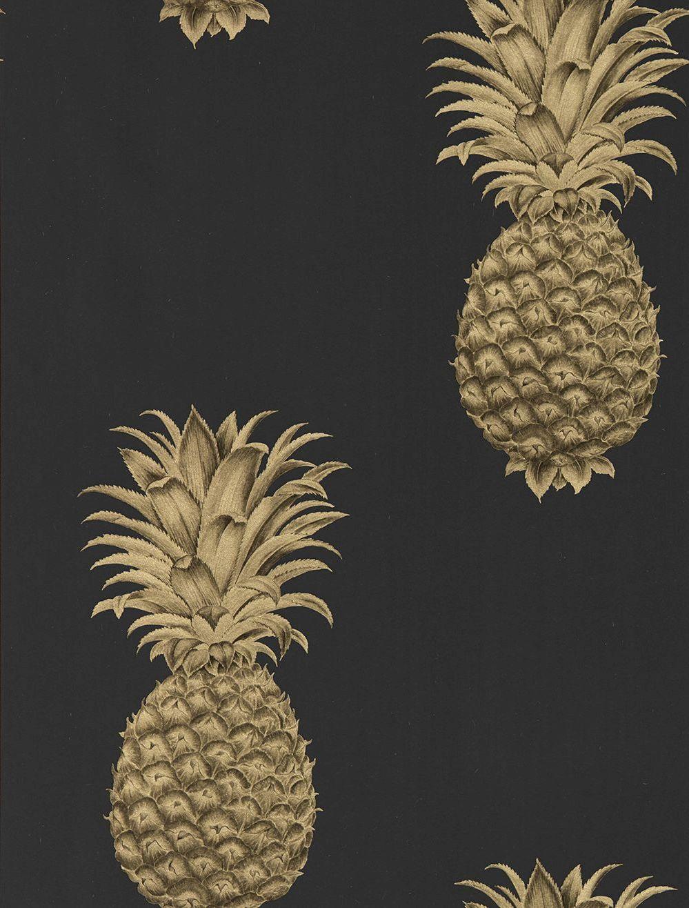 999x1316 Gold Pineapple Wallpaper