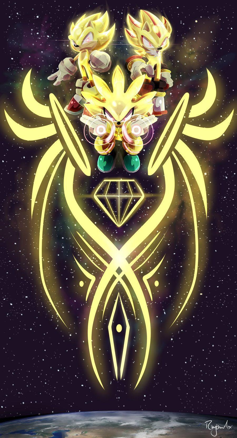 900x1661 Silver Sonic Y Shadow SUPER. Videojuegos wallpaper, Dibujos