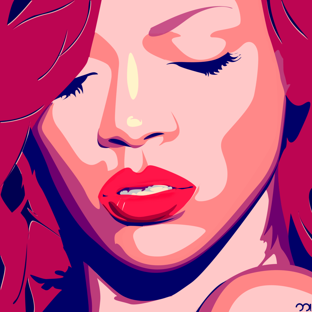 1024x1024 WPAP Rihanna HD Wallpaper. Vector & Designs Wallpaper