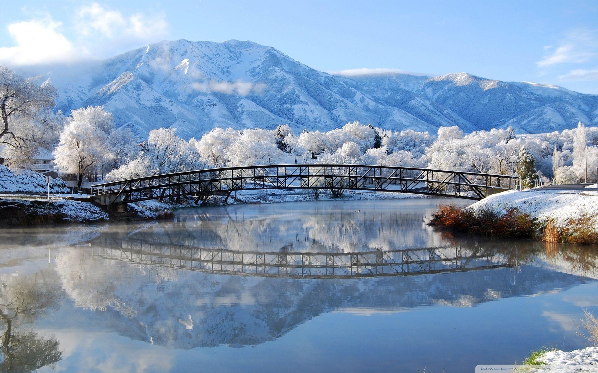 1920x1200 Beautiful Winter Scene Ultra HD Desktop Background Wallpaper