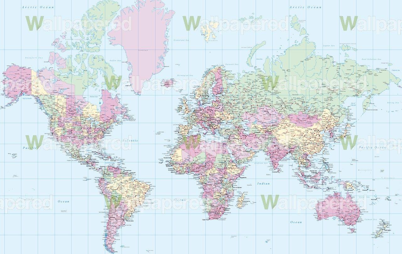 1280x810 Map Of World Wallpaper