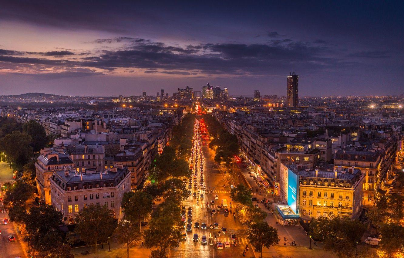1332x850 Wallpaper night, the city, lights, France, Paris, home, Paris
