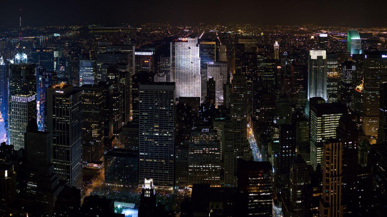 1244x700 New York architecture buildings skyscrapers night lights skyline