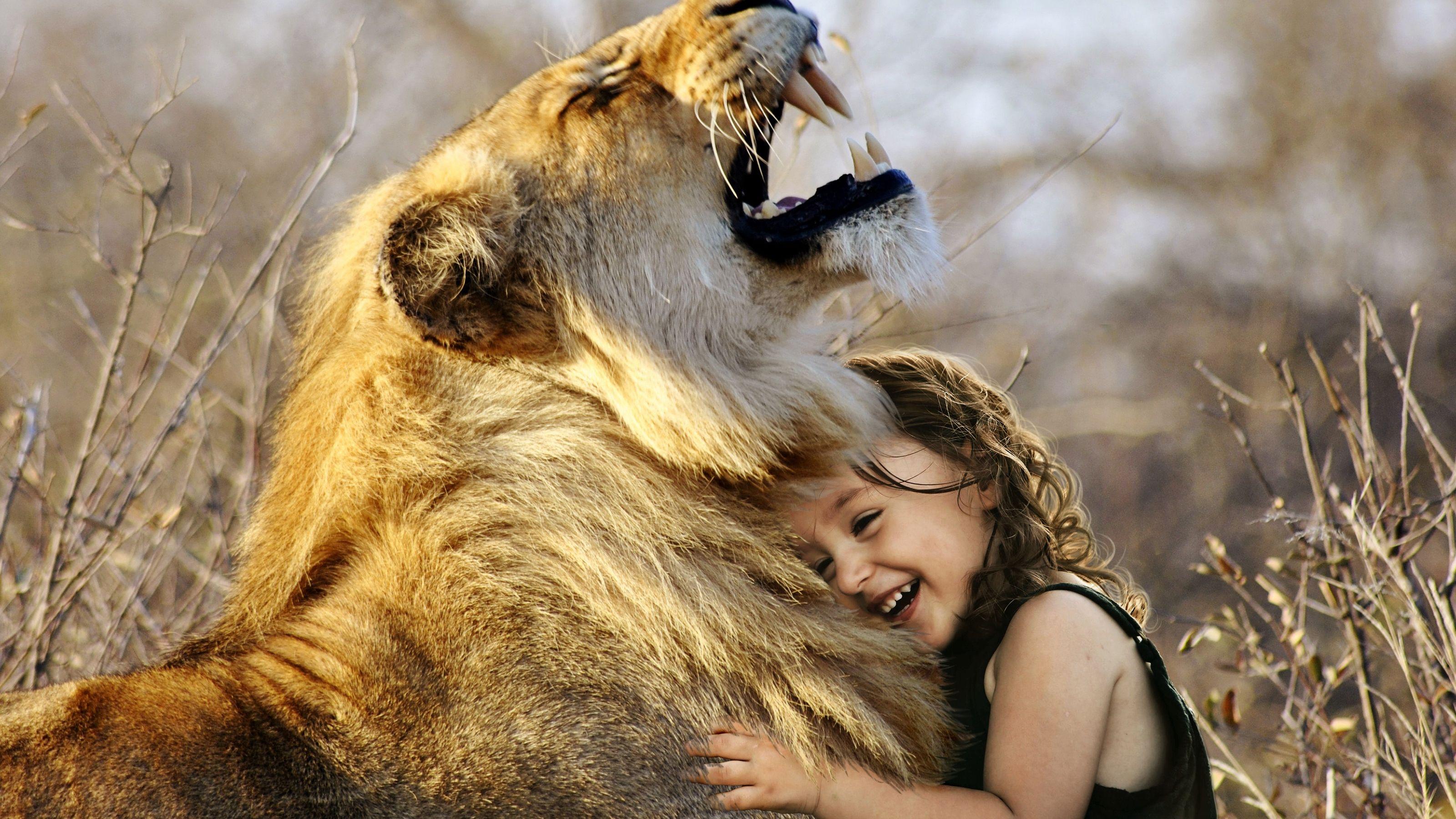 Lion And Girl Wallpapers Top Free Lion And Girl Backgrounds Wallpaperaccess