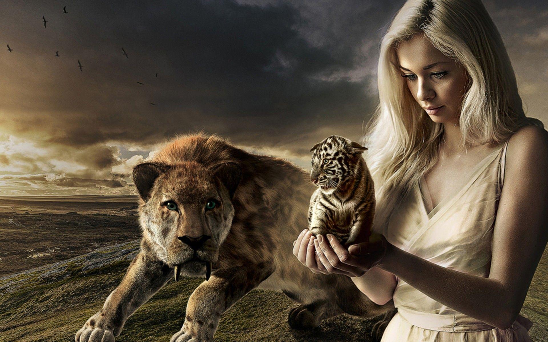 Lion and Girl Wallpapers Top Free Lion and Girl Backgrounds