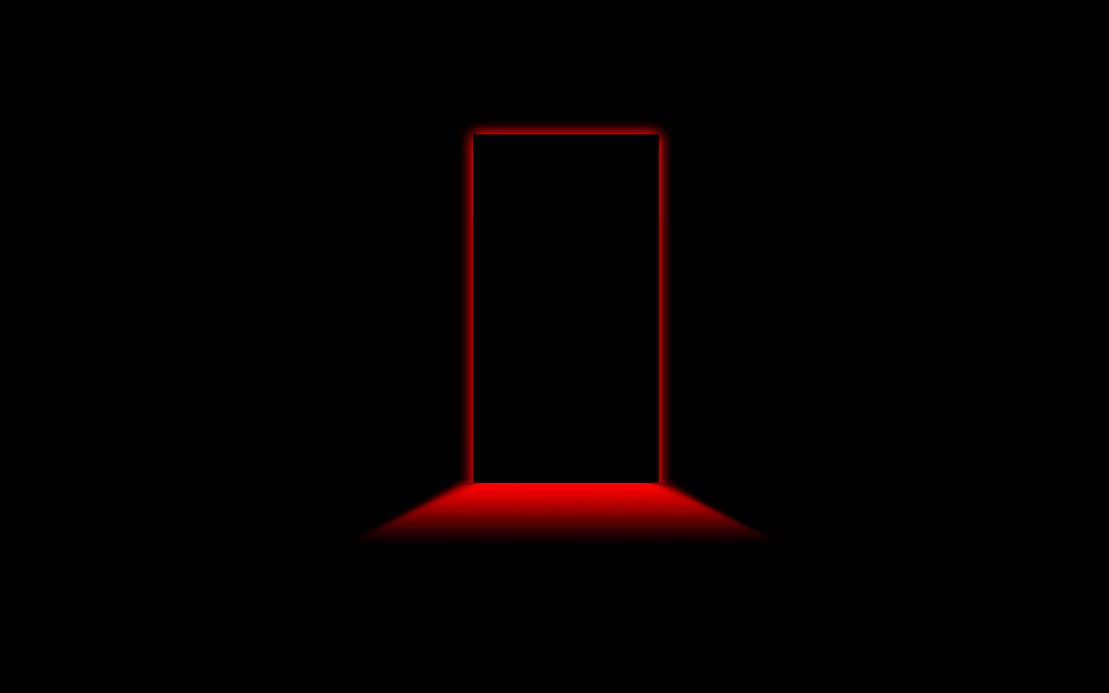 3840x2400 Mistery Door Light Black Red Red Desktop Wallpaper