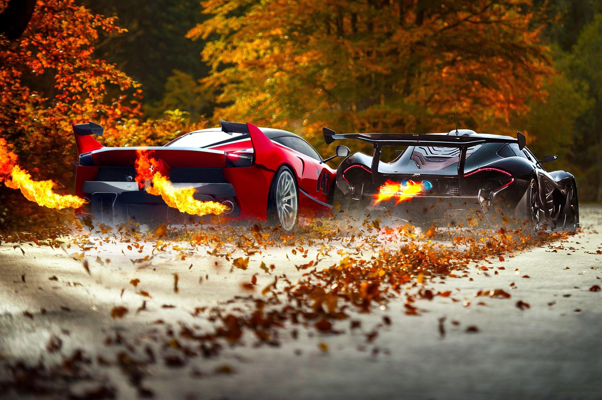 2500x1664 supercars, Car, Vehicle, McLaren P Ferrari FXX, Ferrari FXX K
