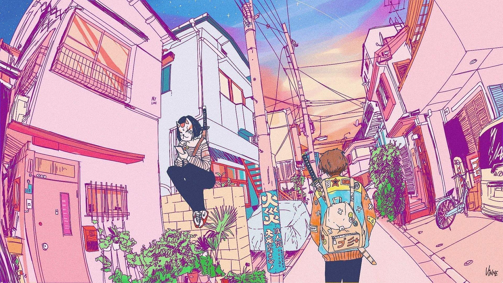 Aesthetic Anime Art Desktop Wallpapers - Top Free Aesthetic Anime Art