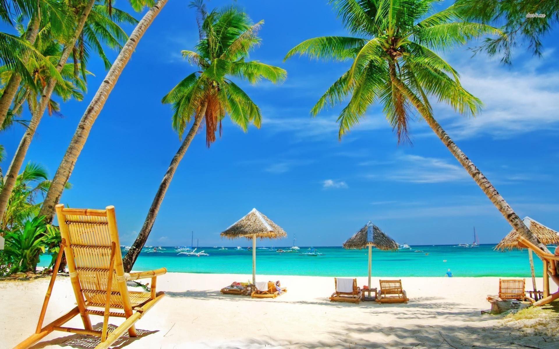 1920x1200 Beach Resort Wallpaper