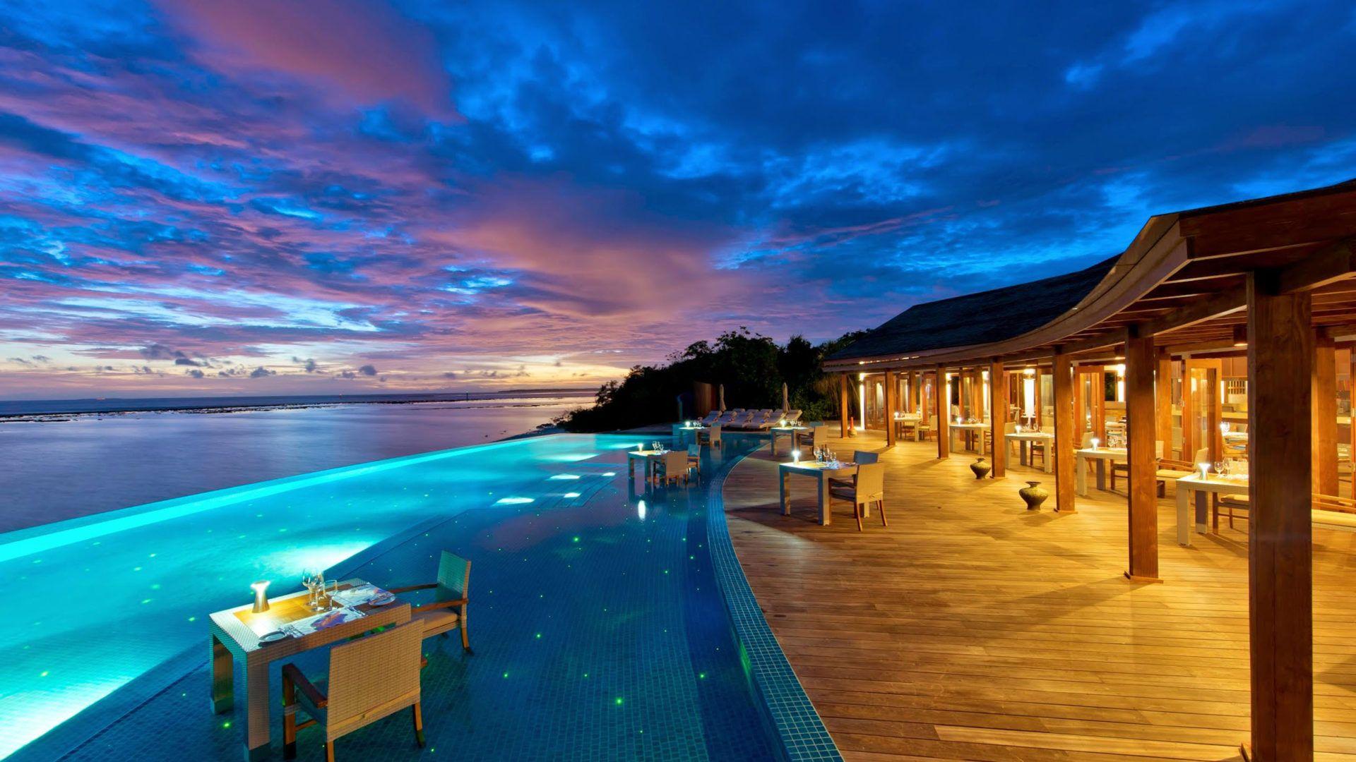 1920x1080 Maldives Tropical Islands Hideaway Beach Resort & Spa South Asia Indian Ocean HD Wallpaper 2560x1600 :
